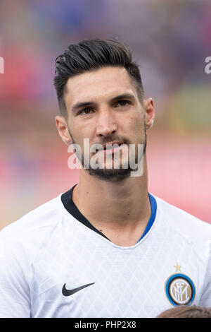 Bologna, Italien. 01 Sep, 2018. Matteo Politano (Inter) während Erie der Italienischen eine "Übereinstimmung zwischen Bologna 0-3 Inter zu Renato Alle Ara Stadion am 01 September, 2018 in Bologna, Italien. (Foto von Maurizio Borsari/LBA) Quelle: Lba Co.Ltd./Alamy leben Nachrichten Stockfoto