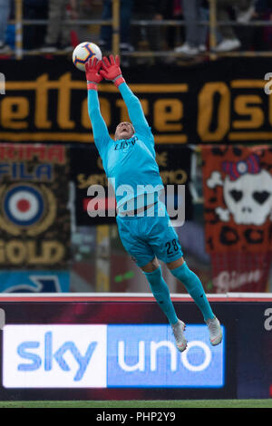 Bologna, Italien. 01 Sep, 2018. Lukasz Skorupski (Bologna) während Erie der Italienischen eine "Übereinstimmung zwischen Bologna 0-3 Inter zu Renato Alle Ara Stadion am 01 September, 2018 in Bologna, Italien. (Foto von Maurizio Borsari/LBA) Quelle: Lba Co.Ltd./Alamy leben Nachrichten Stockfoto