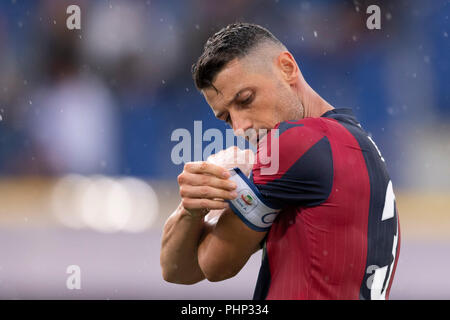 Bologna, Italien. 01 Sep, 2018. Blerim Dzemaili (Bologna) während Erie der Italienischen eine "Übereinstimmung zwischen Bologna 0-3 Inter zu Renato Alle Ara Stadion am 01 September, 2018 in Bologna, Italien. (Foto von Maurizio Borsari/LBA) Quelle: Lba Co.Ltd./Alamy leben Nachrichten Stockfoto