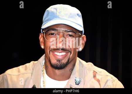 Berlin, Deutschland. 02 Sep, 2018. Jérôme Boateng auf der Bread & Butter von Zalando 2018 in der Arena Berlin. Berlin, 02.09.2018 | Verwendung der weltweiten Kredit: dpa/Alamy leben Nachrichten Stockfoto