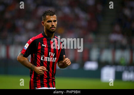 Turin, Italien. 31 Aug, 2018. Fußball, Serie A TIM Meisterschaft 2018-19 ac mailand gegen AS Roma 2-1 dargestellt: Suso Credit: Unabhängige Fotoagentur/Alamy leben Nachrichten Stockfoto