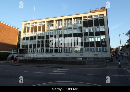 Auf 0001 ein Embargo verhängt Montag, 3. September Greenwich Polizeistation auf Royal Hill, Greenwich, South-East London, die von der Metropolitan Police verkauft wurde. Stockfoto
