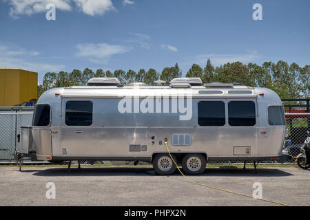 Airstream Anhänger. Amerikanisches Wohnmobil home Stockfoto