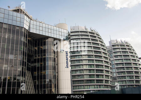 Inmarsat Büros auf der alten Straße, Kreisverkehr, London, UK Stockfoto