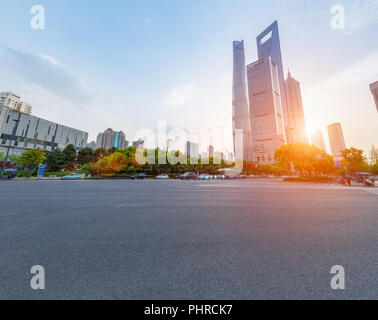 Asphalt in Shanghai. Stockfoto