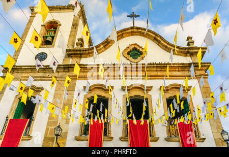 Santa Rita de Cássia Kirche ist in Paraty, eine der ersten Städte in Brasilien, wo die Portugiesen ihre Fingerabdrücke in der Architektur o Links Stockfoto