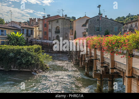 Valeggio sul Mincio, Borghetto, Venetien, Gardasee, Italien, Europa Stockfoto