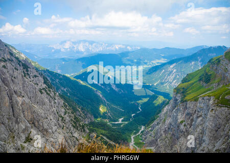 Panoramablick auf italienische Alpen von mangart Sattel, Slowenien Stockfoto