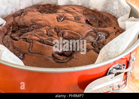 Hausgemachter Schokoladenkuchen Stockfoto