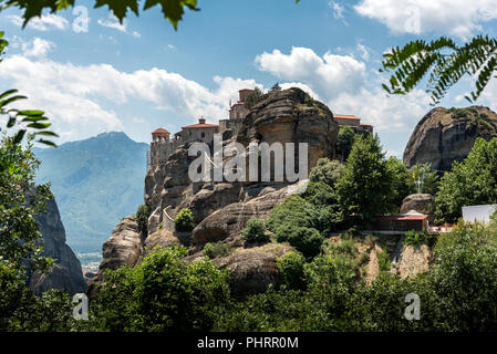 Meteore oder Meteora Kloster Varlaam, Thessalien, Griechenland Stockfoto