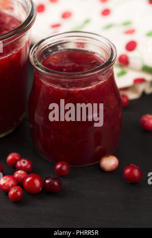 Cranberry jelly Dessert Stockfoto