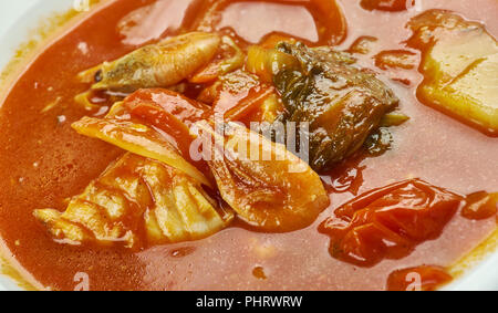 Südwesten Koriander Fischsuppe Stockfoto