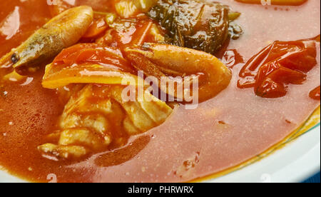 Südwesten Koriander Fischsuppe Stockfoto