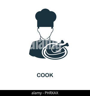 Cook Symbol. Schwarzweiß-Design von Berufe Sammlung. UI. Pixel Perfect einfache Piktogramm cook Symbol. Web Design, Anwendungen, Software, drucken. Stockfoto