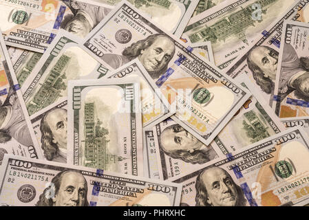 Hintergrund der hundert Dollar, Rechnungen Stockfoto