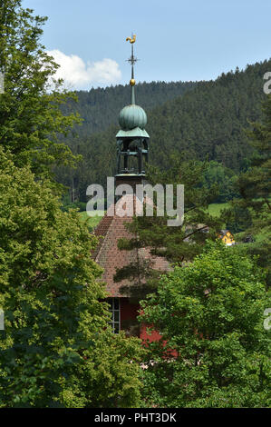 Black Forest National Park Deutschland; Kirche in Baiersbronn-Friedrichstal Stockfoto