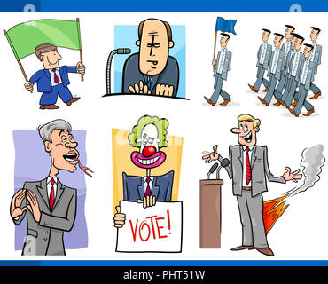 Politik und Politiker cartoon Konzepte Stockfoto