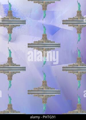 Muster der Freiheitsstatue. 3D-Rendering. Stockfoto