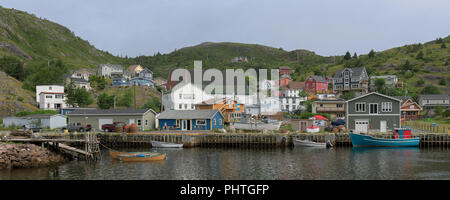 Bunten und historischen Stadt und Hafen im Kleinen Hafen, Neufundland und Labrador Stockfoto