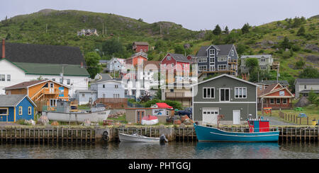 Bunten und historischen Stadt und Hafen im Kleinen Hafen, Neufundland und Labrador Stockfoto
