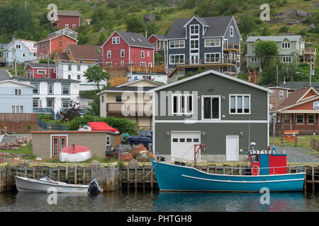 Bunten und historischen Stadt und Hafen im Kleinen Hafen, Neufundland und Labrador Stockfoto