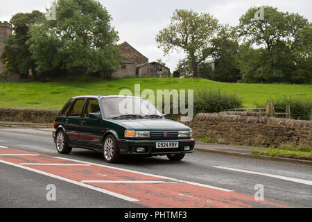 1989 Grüne MG Maestro Turbo G924 RBV bei Hoghton Turm Classic, Veteran, Vintage, restauriert, super Car Show, Großbritannien Stockfoto