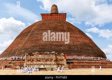 Abhayagiri Dagoba (Stupa), Anuradhapura, Sri Lanka Stockfoto