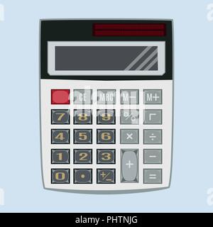 Vector Illustration der Rechner. Elektronische Farbe Symbol Rechner im flachen Stil. Stock Vektor