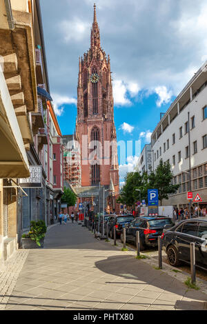 FRANKFURT AM MAIN, Deutschland - August 06, 2017: Kaiserdom St. Bartholomäus in Frankfurt am Main. Stockfoto