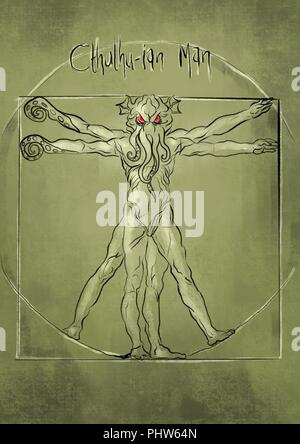 Cthulhu Mann Stockfoto