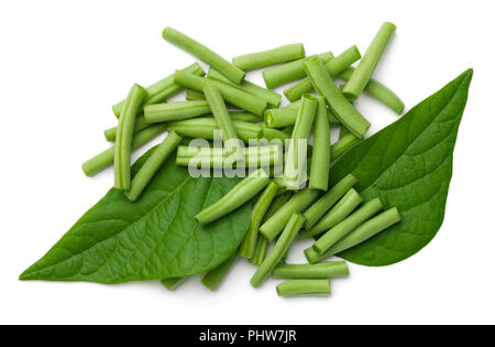 Grüne Bohnen, Isolated on White Background Stockfoto