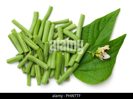 Grüne Bohnen, Isolated on White Background Stockfoto