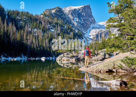 Sehenswürdigkeiten in der Nähe von Dream See in Colorado Stockfoto