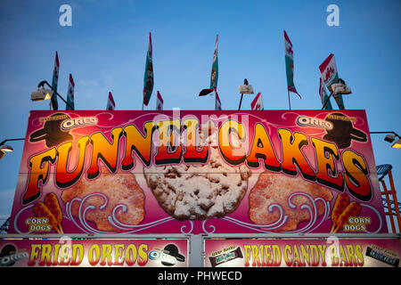 Essen steht bei der Great New York State Fair, 1. September 2018. Stockfoto