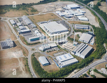 Eine Luftaufnahme der Advanced Manufacturing Park, Sheffield, South Yorkshire, Nordengland, Großbritannien Stockfoto