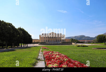 Die borely Palace, ein großes Herrenhaus mit französischer Garten in dem Borely Park, Marseille, Frankreich. Stockfoto