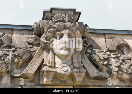 Gotische Architektur Detail Nahaufnahme. Reichstag in Berlin, Deutschland. Stockfoto