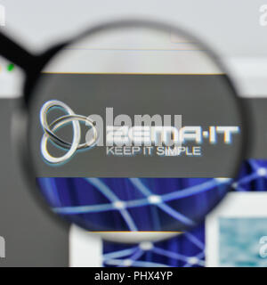 Mailand, Italien - 20 August 2018: ZEMA homepage Website. ZEMA IT Logo sichtbar. Stockfoto