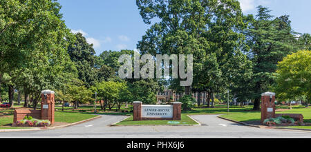 HICKORY, North Carolina, USA-9/1/18: Lenoir - Rhyne Universität, früher Lenoir - Rhyne Hochschule. Stockfoto