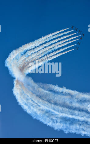 Kunstflugstaffel Patrulla Aguila, ILA 2018, Schönefeld, Brandenburg, Deutschland Stockfoto