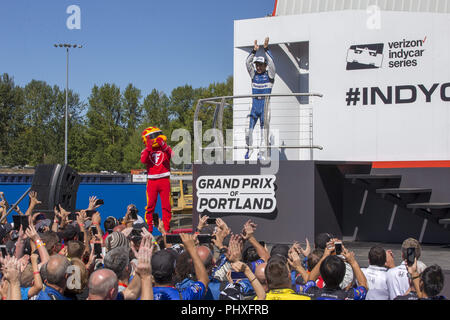 Portland, Oregon, USA. 2. Sep 2018. TAKUMA SATO (30) von Japan gewinnt die Portland International Raceway an der Portland International Raceway in Portland, Oregon. Credit: Justin R. Noe Asp Inc/ASP/ZUMA Draht/Alamy leben Nachrichten Stockfoto