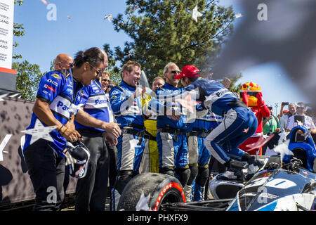 Portland, Oregon, USA. 2. Sep 2018. TAKUMA SATO (30) von Japan gewinnt die Portland International Raceway an der Portland International Raceway in Portland, Oregon. Credit: Justin R. Noe Asp Inc/ASP/ZUMA Draht/Alamy leben Nachrichten Stockfoto