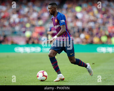Barcelona, Spanien. 02 Sep, 2018. Armenian Dembele, Spieler des FC Barcelona während des 2018/2019 LaLiga Santander Runde 3 Spiel zwischen dem FC Barcelona und SD Huesca im Camp Nou am 2. September 2018 in Barcelona, Spanien. Credit: UKKO Images/Alamy leben Nachrichten Stockfoto