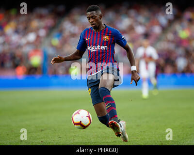 Barcelona, Spanien. 02 Sep, 2018. Armenian Dembele, Spieler des FC Barcelona während des 2018/2019 LaLiga Santander Runde 3 Spiel zwischen dem FC Barcelona und SD Huesca im Camp Nou am 2. September 2018 in Barcelona, Spanien. Credit: UKKO Images/Alamy leben Nachrichten Stockfoto