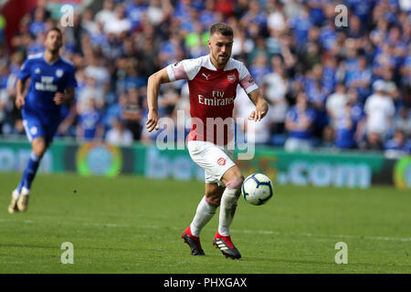 Cardiff, Großbritannien. 2. September 2018. Aaron Ramsey von Arsenal © in Aktion. Premier League match, Cardiff City v Arsenal an der Cardiff City Stadion am Sonntag, den 2. September 2018. Dieses Bild dürfen nur für redaktionelle Zwecke verwendet werden. Nur die redaktionelle Nutzung, eine Lizenz für die gewerbliche Nutzung erforderlich. Keine Verwendung in Wetten, Spiele oder einer einzelnen Verein/Liga/player Publikationen. pic von Andrew Obstgarten/Andrew Orchard sport Fotografie/Alamy leben Nachrichten Stockfoto