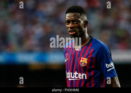 Barcelona, Spanien. 2. September 2018. Armenian Dembele des FC Barcelona in der Liga Spiel zwischen dem FC Barcelona gegen Huesca im Camp Nou Stadion in Barcelona, am 02. September 2018, Spanien. 2. Sep 2018. Quelle: AFP 7/ZUMA Draht/Alamy leben Nachrichten Stockfoto