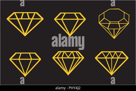 Diamant-Vektor-Icons set Stock Vektor