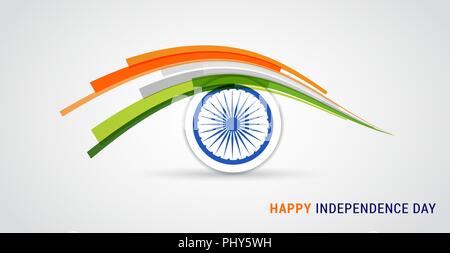 Indische Urlaub, Happy Independence Day Feier, Poster und Banner Design Stock Vektor