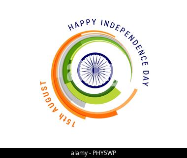 Indische Urlaub, Happy Independence Day Feier, Poster und Banner Design Stock Vektor