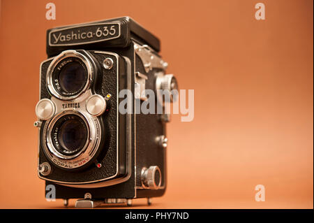 Vintage Yashica 635 TLR Kamera Stockfoto